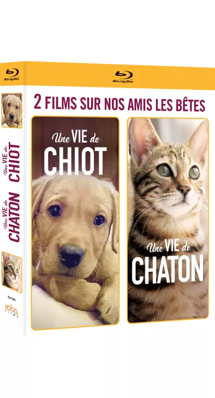 Coffret UNE VIE DE CHIOT et UNE VIE DE CHATON Blu-Ray