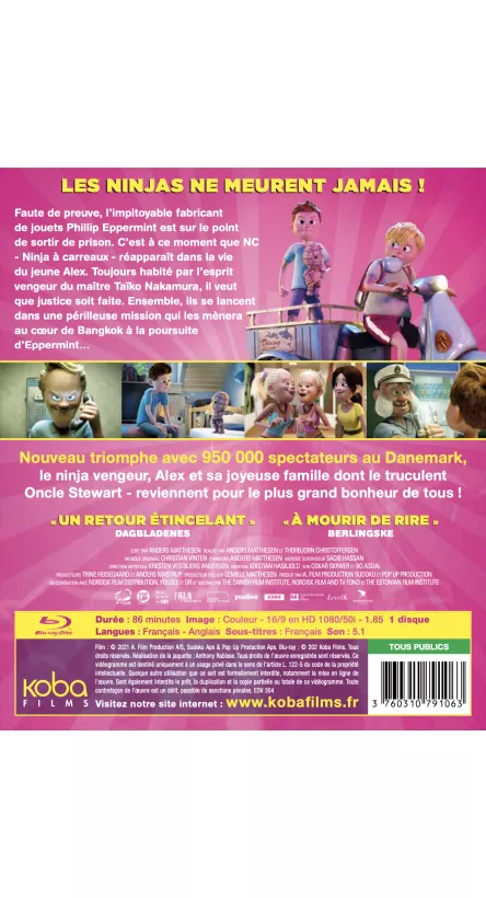 MON NINJA ET MOI 2 BLU-RAY-Verso