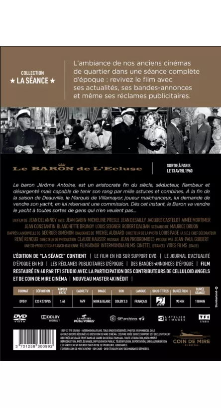 4561 - LE BARON DE L'ÉCLUSE (J.GABIN, M.PRESLE) 1960